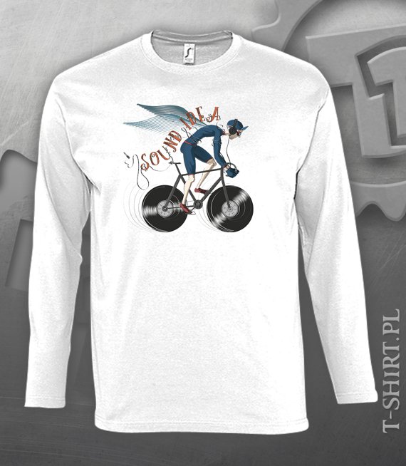 T-shirt z nadrukiem długi  rękawem - Sound Bike 