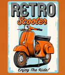 Koszulka męska - RETRO SCOOTER ..enjoy the ride !