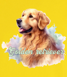 Koszulki z nadrukiem-Golden retriver